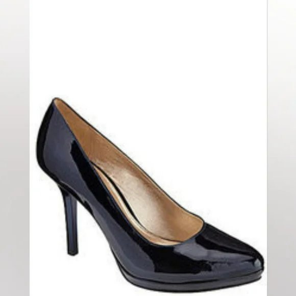 Antonio Melani Joanne Black Genuine Patent Leather Stilletto Pumps Size 6 - Picture 4 of 6